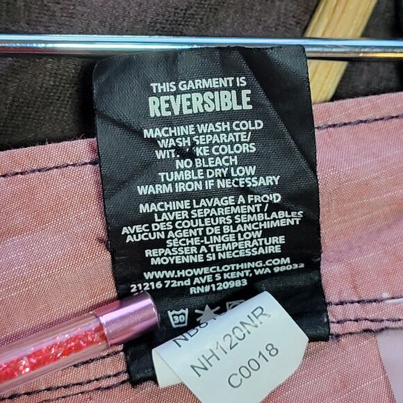 HOWE Reversible Grey Stripe / Red Bermuda Shorts Size 32 Inseam 9" Cotton Medium - Picture 10 of 10